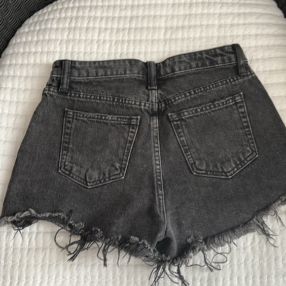 Alexander Wang black denim mini shorts size 25 - Picture 3 of 3